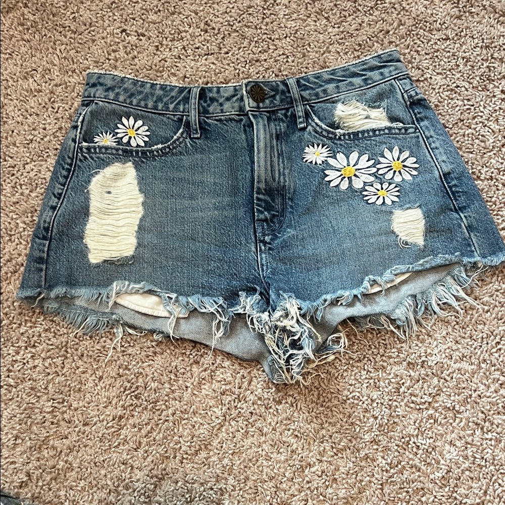 Show Me Your Mumu denim daisy shorts